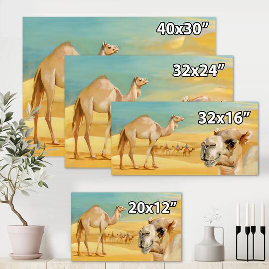 Designart - Camels In The Desert